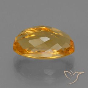 Citrine Gemstone in 14 x 9 mm (calibrated) Size for Sale, Citrine Stone in Deep Orange-Gold Color