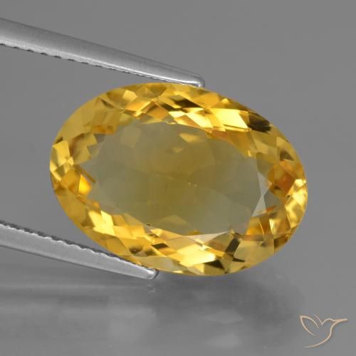 6.80ct Natural Golden Citrine, Oval, VVS