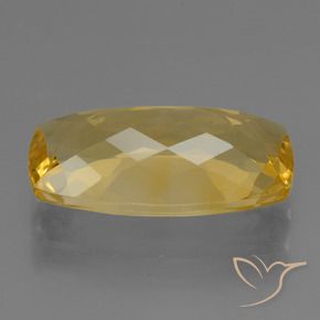 Citrine Gemstone in 16.9 x 9.3 mm Size for Sale, Citrine Stone in Medium Golden Color
