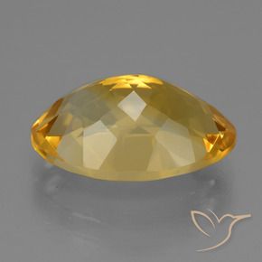 Citrine Gemstone in 15.7 x 10.5 mm Size for Sale, Citrine Stone in Deep Golden Orange Color