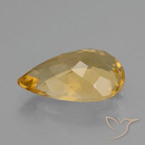 Citrine Gemstone in 16 x 10.3 mm Size for Sale, Citrine Stone in Golden Color