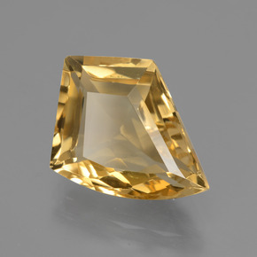 5.78 ct Gold Citrine Stone, Natural Citrine in Fancy Facet Shape for Sale