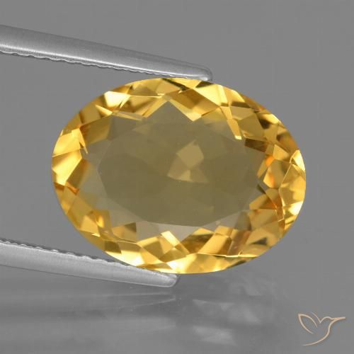 5.26ct Natural Golden Citrine, Oval, VVS