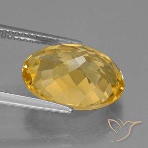 Citrine Gemstone in 13.8 x 10.3 mm Size for Sale, Citrine Stone in Deep Golden Orange Color