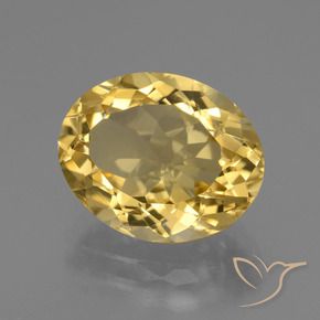 5.09 ct Golden Citrine Stone, Natural Citrine in Oval Facet Shape for Sale