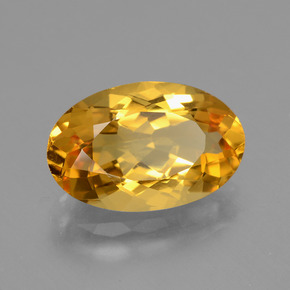 3.78 ct Golden Citrine Stone, Natural Citrine in Oval Facet Shape for Sale