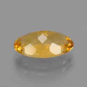 Citrine Gemstone in 13.5 x 8.7 mm Size for Sale, Citrine Stone in Deep Orange-Gold Color