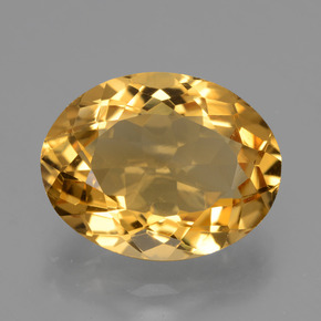 Deep Golden Orange Цитрин Камень - 6.5ct Фасетный Овал (ID: 428234)