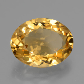 6.47 ct Golden Citrine Stone, Natural Citrine in Oval Facet Shape for Sale