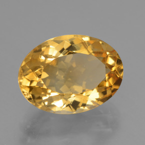 4.60 ct Golden Citrine Stone, Natural Citrine in Oval Facet Shape for Sale