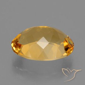 Citrine Gemstone in 13.4 x 10.5 mm Size for Sale, Citrine Stone in Deep Golden Orange Color