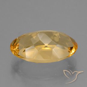 Citrine Gemstone in 14.2 x 9.6 mm Size for Sale, Citrine Stone in Deep Golden Orange Color