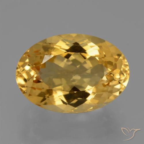 Naranja dorado intenso Citrina Gema - 6.2ct Forma ovalada (ID: 428320)