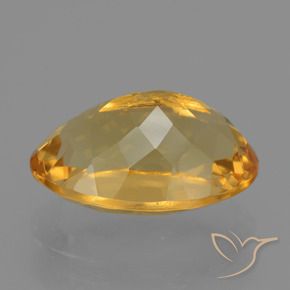 Citrine Gemstone in 15 x 10 mm (calibrated) Size for Sale, Citrine Stone in Deep Golden Orange Color