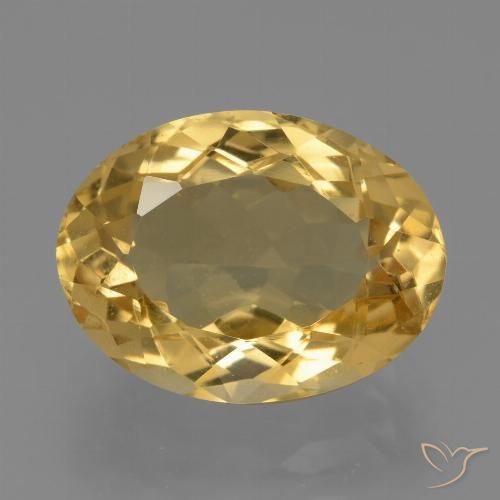 6.85ct Natural Golden Orange Citrine, Oval, VVS