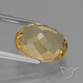 Citrine Gemstone in 13 x 11 mm (calibrated) Size for Sale, Citrine Stone in Light Orange-Gold Color