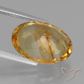 Citrine Gemstone in 15 x 10 mm (calibrated) Size for Sale, Citrine Stone in Deep Golden Orange Color