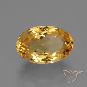 4.73 ct Golden Citrine Stone, Natural Citrine in Oval Facet Shape for Sale