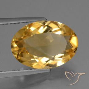 4.76 ct Golden Citrine Stone, Natural Citrine in Oval Facet Shape for Sale