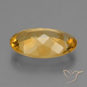Citrine Gemstone in 14 x 9 mm (calibrated) Size for Sale, Citrine Stone in Deep Golden Orange Color