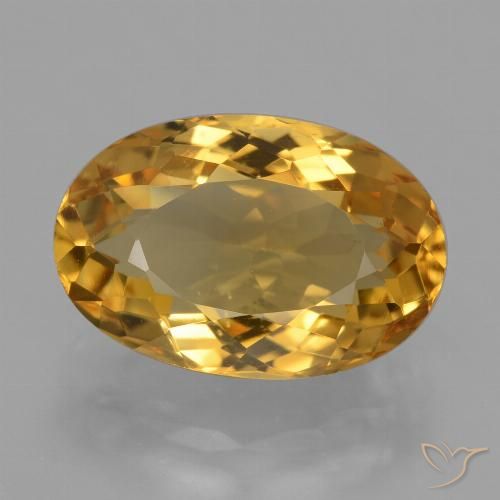 4.78ct Natural Medium-Dark Golden Citrine, Oval, VVS