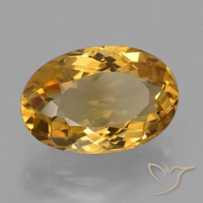 4.78 ct Golden Citrine Stone, Natural Citrine in Oval Facet Shape for Sale