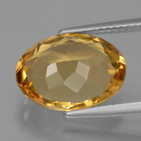 Citrine Gemstone in 14 x 10 mm (calibrated) Size for Sale, Citrine Stone in Deep Golden Orange Color