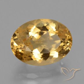 4.53 ct Golden Citrine Stone, Natural Citrine in Oval Facet Shape for Sale