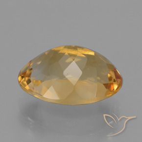 Citrine Gemstone in 12.7 x 9.4 mm Size for Sale, Citrine Stone in Deep Golden Orange Color