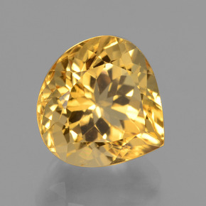 4.93 ct Golden Citrine Stone, Natural Citrine in Pear Facet Shape for Sale