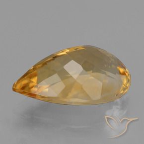 Citrine Gemstone in 14.6 x 9.5 mm Size for Sale, Citrine Stone in Deep Golden Orange Color