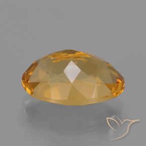 Citrine Gemstone in 12.3 x 8.4 mm Size for Sale, Citrine Stone in Deep Golden Orange Color