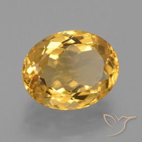 4.35 ct Golden Citrine Stone, Natural Citrine in Oval Facet Shape for Sale