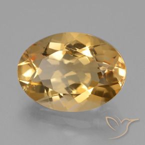 4.43 ct Golden Citrine Stone, Natural Citrine in Oval Facet Shape for Sale