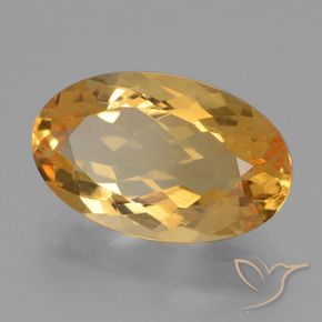 4.43 ct Golden Citrine Stone, Natural Citrine in Oval Facet Shape for Sale