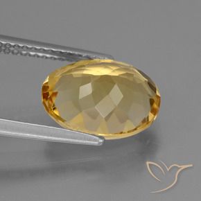 Citrine Gemstone in 11.8 x 9 mm Size for Sale, Citrine Stone in Golden Orange Color