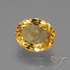 3.97 ct Golden Citrine Stone, Natural Citrine in Oval Facet Shape for Sale