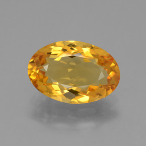 Dark Golden Цитрин Камень - 3.4ct Фасетный Овал (ID: 428621)