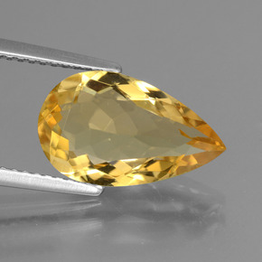 Золотой Цитрин Камень - 3.7ct Фасетная Груша (ID: 428627)