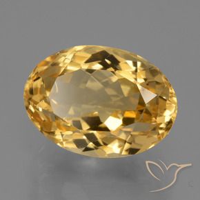 5.52 ct Golden Citrine Stone, Natural Citrine in Oval Facet Shape for Sale
