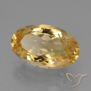 4.88 ct Golden Citrine Stone, Natural Citrine in Oval Facet Shape for Sale