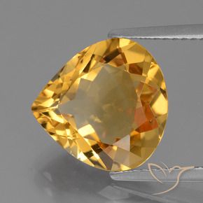 4.99 ct Golden Citrine Stone, Natural Citrine in Pear Facet Shape for Sale