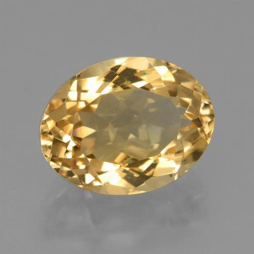 Золотисто-оранжевый Цитрин Камень - 4.1ct Фасетный Овал (ID: 428665)