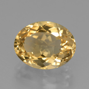 4.10 ct Golden Citrine Stone, Natural Citrine in Oval Facet Shape for Sale