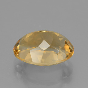Citrine Gemstone in 11.9 x 9.2 mm Size for Sale, Citrine Stone in Golden Orange Color