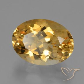 4.93 ct Golden Citrine Stone, Natural Citrine in Oval Facet Shape for Sale