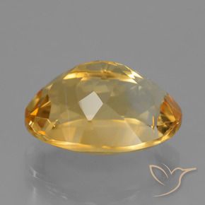 Citrine Gemstone in 13 x 9.6 mm Size for Sale, Citrine Stone in Medium-Dark Golden Color