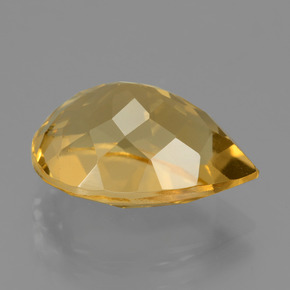 Citrine Gemstone in 13.6 x 9.7 mm Size for Sale, Citrine Stone in Medium-Dark Golden Color