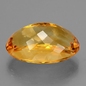 Citrine Gemstone in 18 x 13 mm (calibrated) Size for Sale, Citrine Stone in Yellow Golden Color