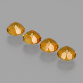 Citrine Gemstone in 5 mm (calibrated) Size for Sale, Citrine Stone in Yellow Golden Color